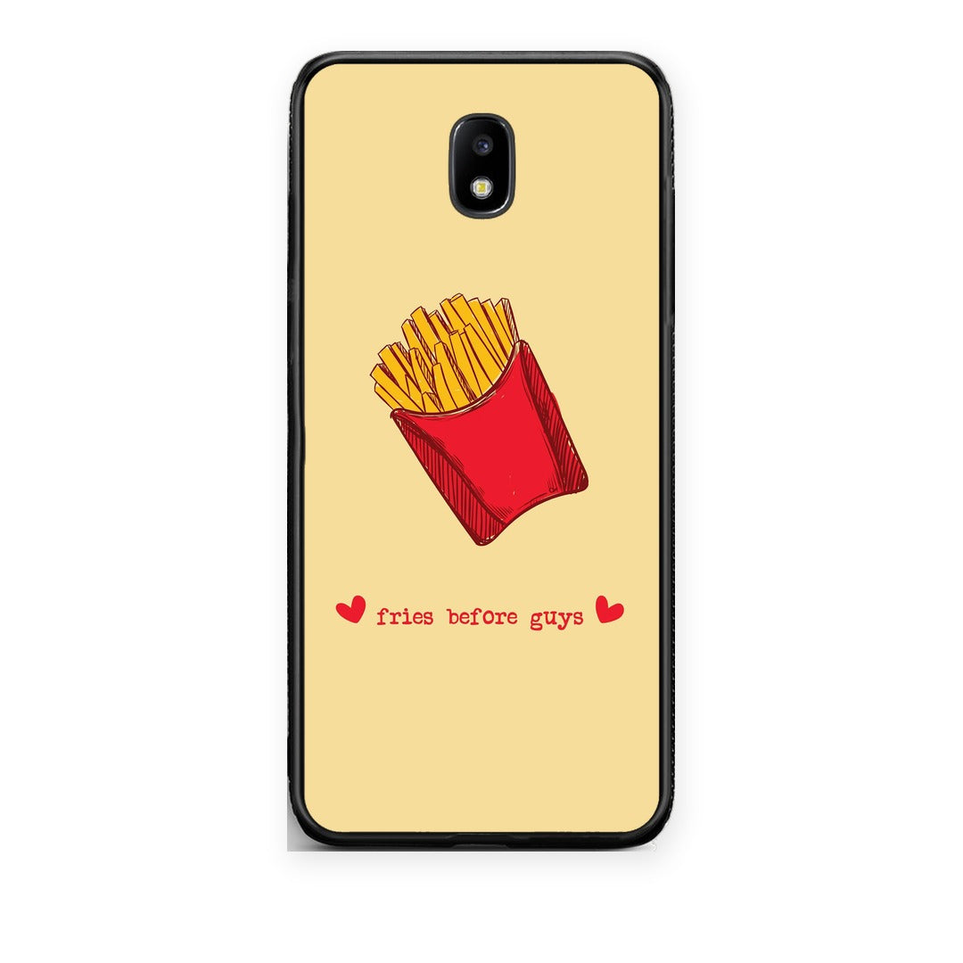 Θήκη Samsung Galaxy J7 2017 Fries Before Guys από τη Smartfits με σχέδιο στο πίσω μέρος και μαύρο περίβλημα | Samsung Galaxy J7 2017 Fries Before Guys case with colorful back and black bezels