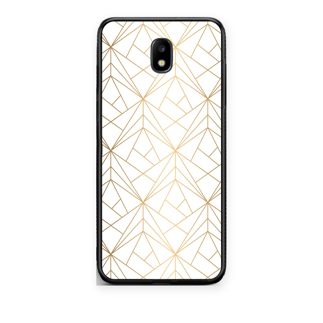 Θήκη Samsung Galaxy J7 2017 Geometric Luxury White από τη Smartfits με σχέδιο στο πίσω μέρος και μαύρο περίβλημα | Samsung Galaxy J7 2017 Geometric Luxury White case with colorful back and black bezels