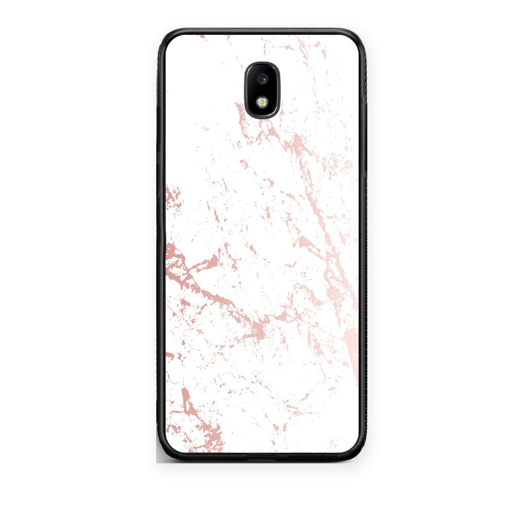 Θήκη Samsung Galaxy J7 2017 Marble Pink Splash από τη Smartfits με σχέδιο στο πίσω μέρος και μαύρο περίβλημα | Samsung Galaxy J7 2017 Marble Pink Splash case with colorful back and black bezels