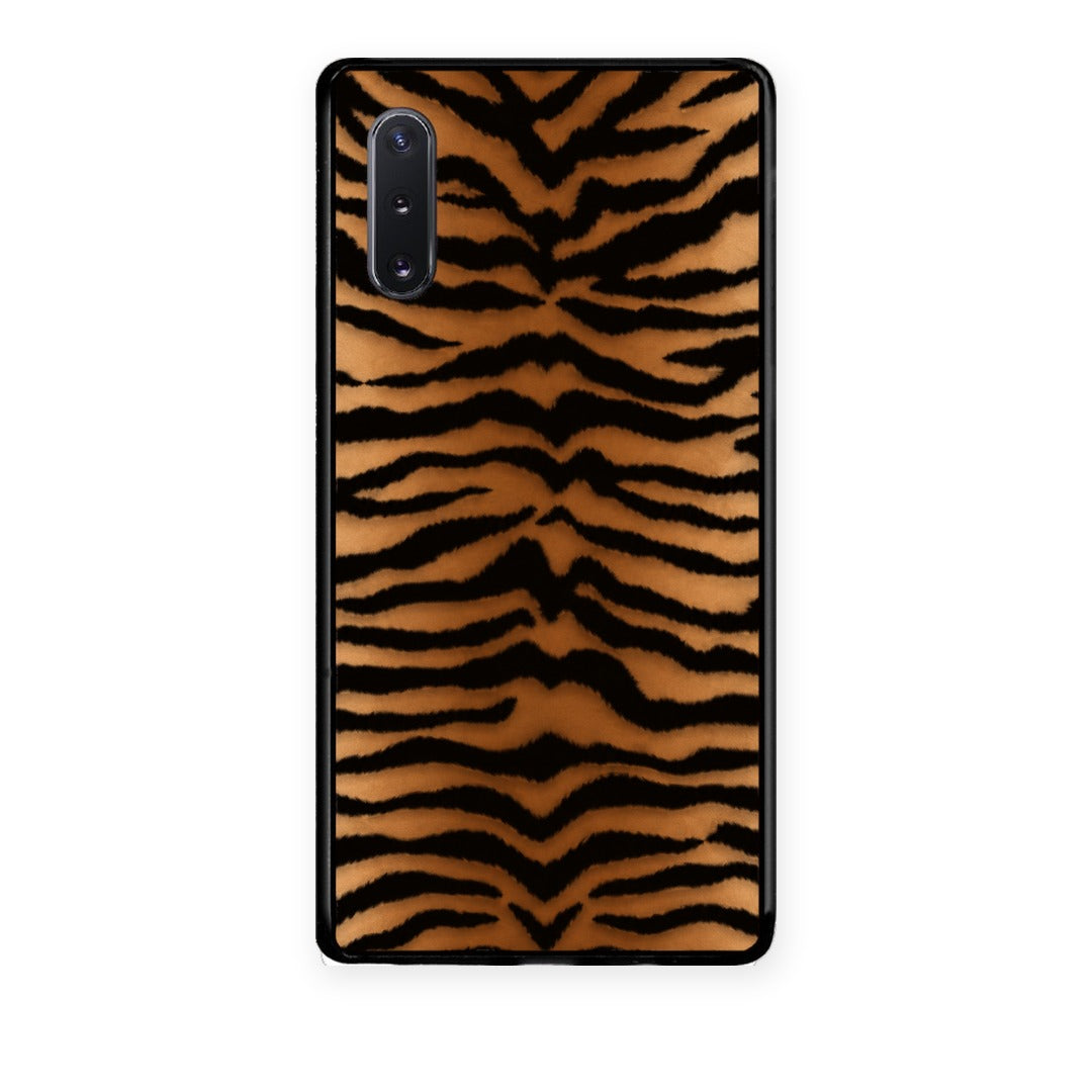 Θήκη Samsung Galaxy Note 10+ Tiger Print Orange and Black από τη Smartfits με σχέδιο στο πίσω μέρος και μαύρο περίβλημα | Samsung Galaxy Note 10+ Tiger Print Orange and Black case with colorful back and black bezels