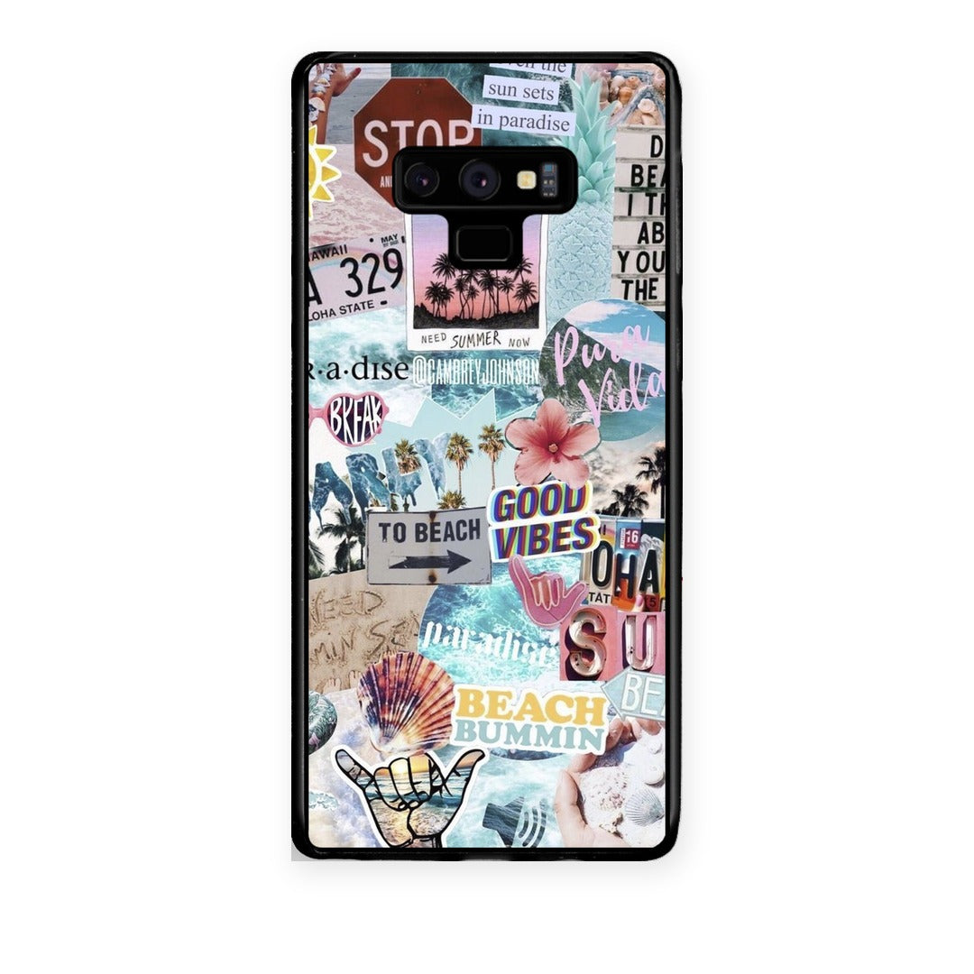 Θήκη Samsung Galaxy Note 9 Summer Vibes από τη Smartfits με σχέδιο στο πίσω μέρος και μαύρο περίβλημα | Samsung Galaxy Note 9 Summer Vibes case with colorful back and black bezels