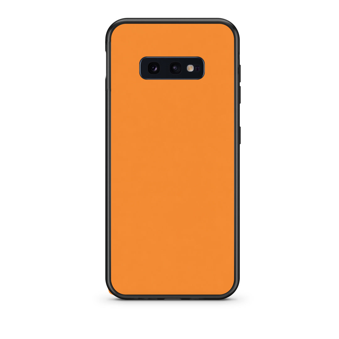 Θήκη Samsung Galaxy S10e Tangerine Orange από τη Smartfits με σχέδιο στο πίσω μέρος και μαύρο περίβλημα | Samsung Galaxy S10e Tangerine Orange case with colorful back and black bezels