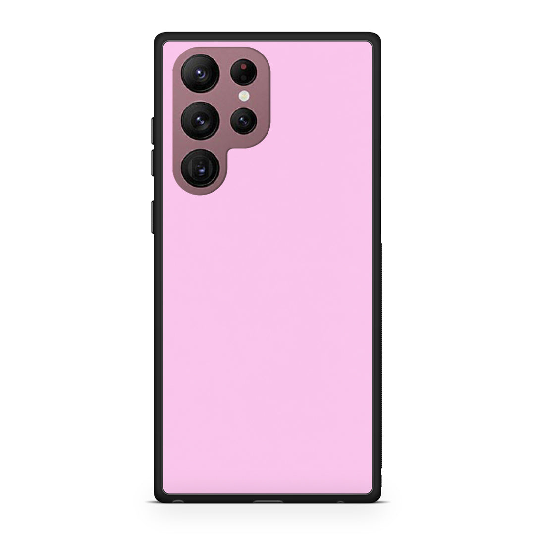Θήκη Samsung Galaxy S22 Ultra Cotton Candy Pink από τη Smartfits με σχέδιο στο πίσω μέρος και μαύρο περίβλημα | Samsung Galaxy S22 Ultra Cotton Candy Pink case with colorful back and black bezels