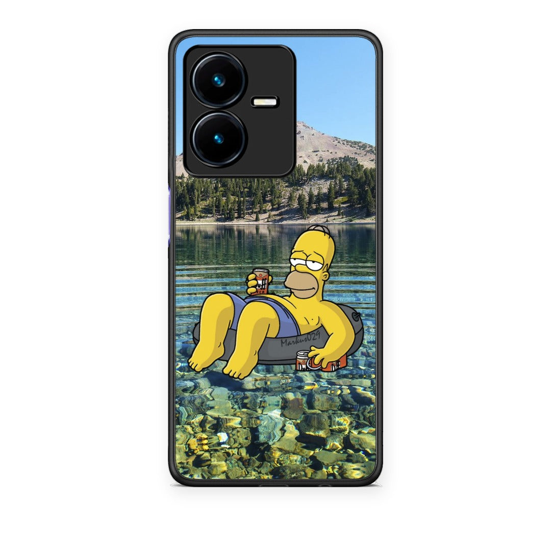 Θήκη Vivo Y22 Summer Happiness από τη Smartfits με σχέδιο στο πίσω μέρος και μαύρο περίβλημα | Vivo Y22 Summer Happiness case with colorful back and black bezels