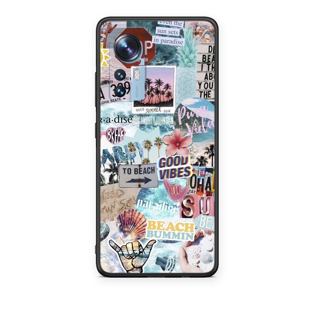 Θήκη Xiaomi 12 / 12X 5G Summer Vibes από τη Smartfits με σχέδιο στο πίσω μέρος και μαύρο περίβλημα | Xiaomi 12 / 12X 5G Summer Vibes case with colorful back and black bezels