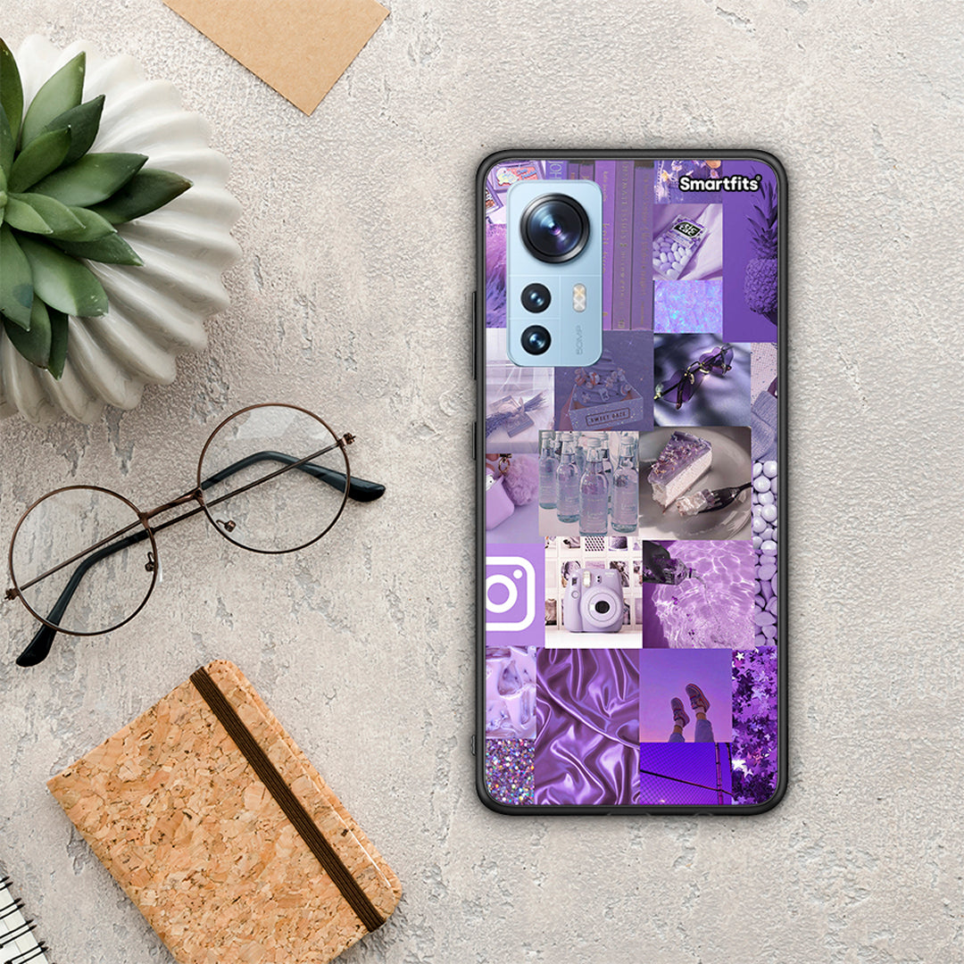 Purple Aesthetic Collage - Xiaomi 12 / 12X 5G θήκη