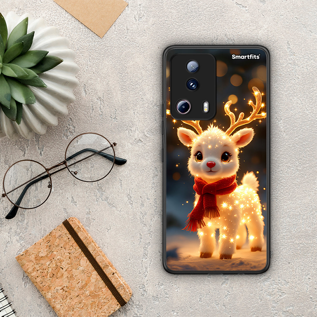 Θήκη Xiaomi 13 Lite 5G Christmas Cutie από τη Smartfits με σχέδιο στο πίσω μέρος και μαύρο περίβλημα | Xiaomi 13 Lite 5G Christmas Cutie Case with Colorful Back and Black Bezels