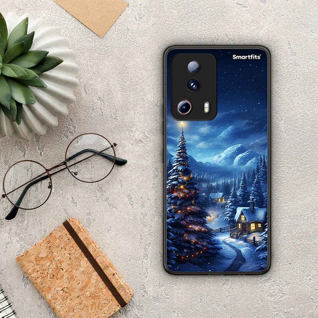 Θήκη Xiaomi 13 Lite 5G Christmas Scenery από τη Smartfits με σχέδιο στο πίσω μέρος και μαύρο περίβλημα | Xiaomi 13 Lite 5G Christmas Scenery Case with Colorful Back and Black Bezels
