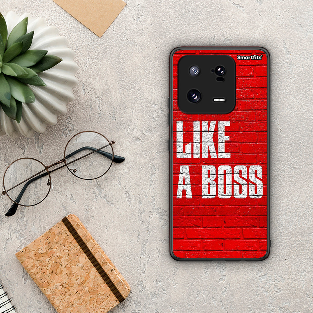 Θήκη Xiaomi 13 Like A Boss από τη Smartfits με σχέδιο στο πίσω μέρος και μαύρο περίβλημα | Xiaomi 13 Like A Boss Case with Colorful Back and Black Bezels