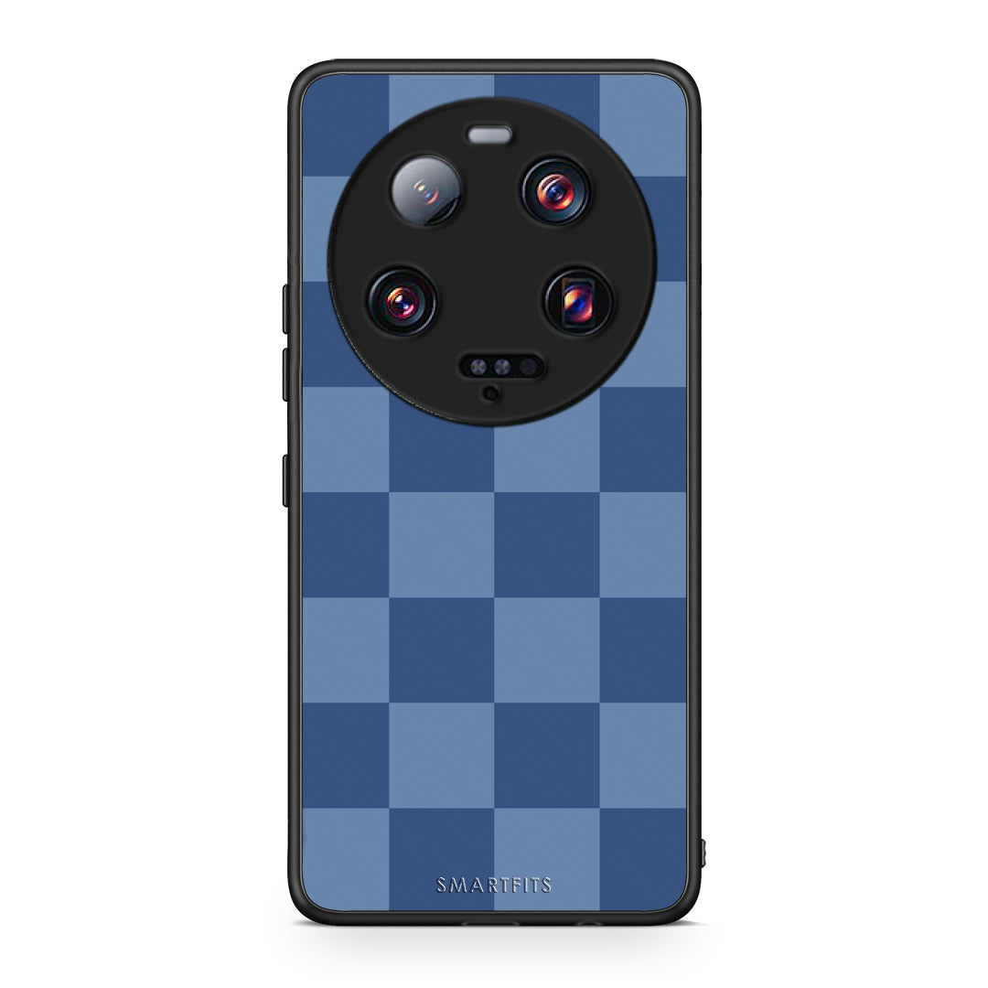 Θήκη Xiaomi 13 Ultra Denim Blue Checkerboard από τη Smartfits με σχέδιο στο πίσω μέρος και μαύρο περίβλημα | Xiaomi 13 Ultra Denim Blue Checkerboard case with colorful back and black bezels