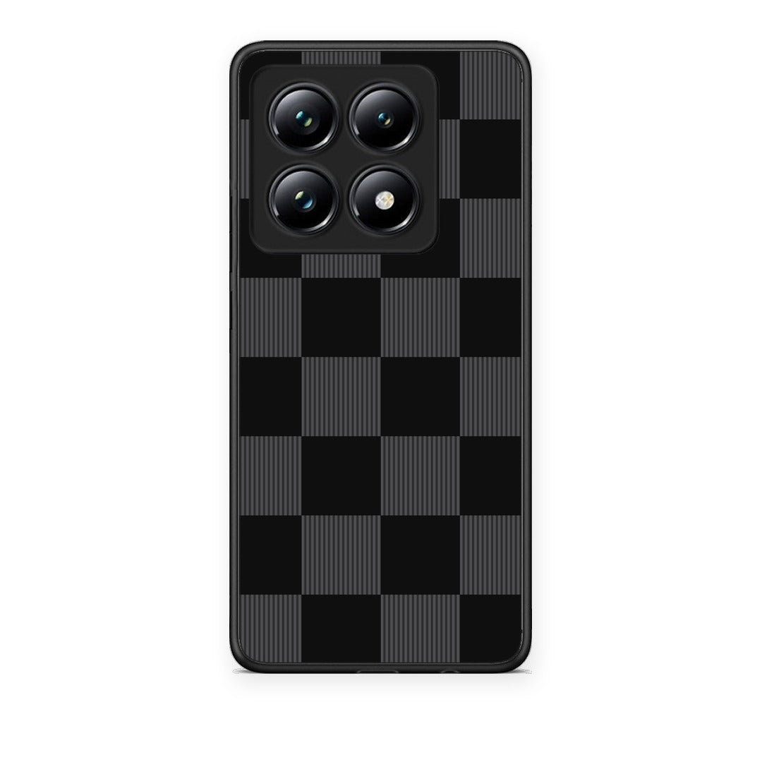Θήκη Xiaomi 14T Pro Black and Charcoal Striped Checks από τη Smartfits με σχέδιο στο πίσω μέρος και μαύρο περίβλημα | Xiaomi 14T Pro Black and Charcoal Striped Checks case with colorful back and black bezels