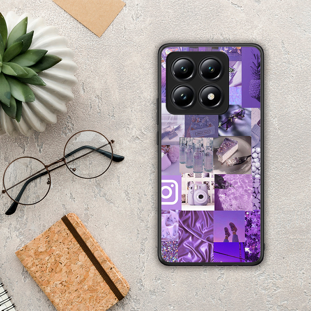 Purple Aesthetic Collage - Xiaomi 14T θήκη