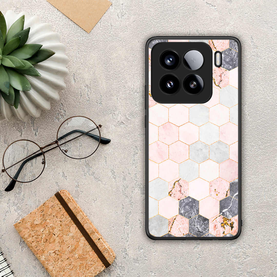 Marble Hexagon Pink - Xiaomi 15 θήκη