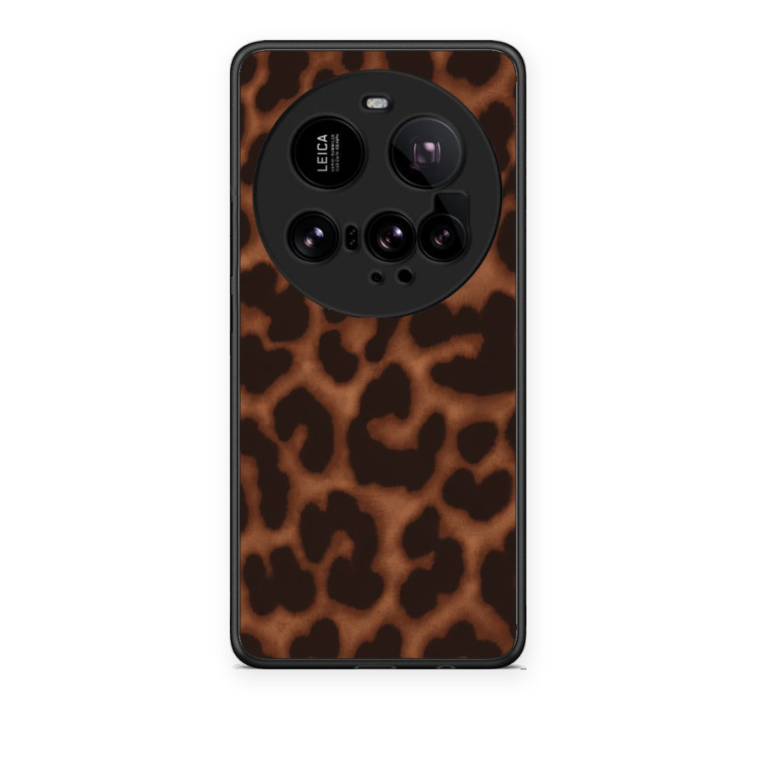 Θήκη Xiaomi 15 Ultra 5G Leopard Print Dark Brown από τη Smartfits με σχέδιο στο πίσω μέρος και μαύρο περίβλημα | Xiaomi 15 Ultra 5G Leopard Print Dark Brown case with colorful back and black bezels