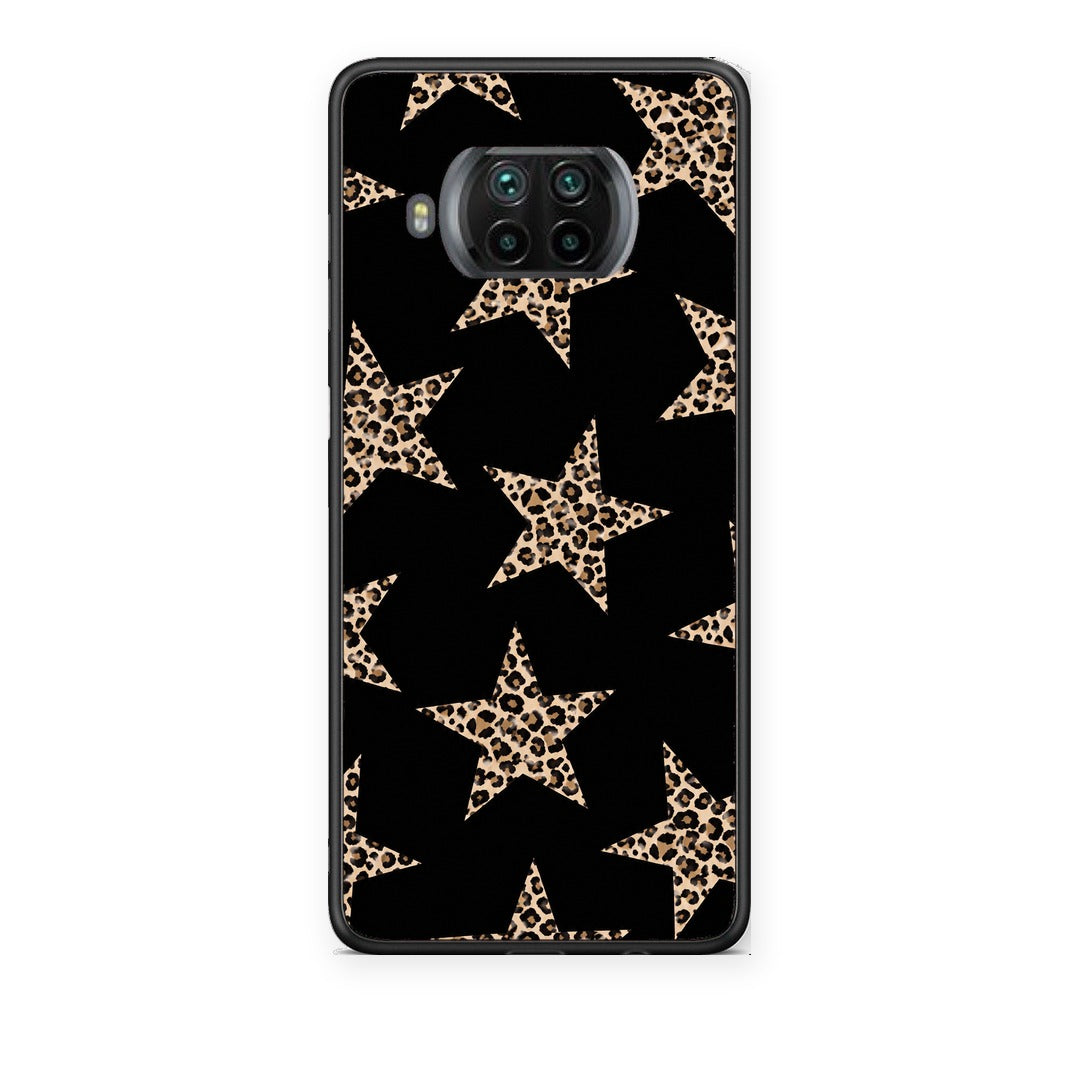 Θήκη Xiaomi Mi 10T Lite Leopard Stars on Black από τη Smartfits με σχέδιο στο πίσω μέρος και μαύρο περίβλημα | Xiaomi Mi 10T Lite Leopard Stars on Black case with colorful back and black bezels