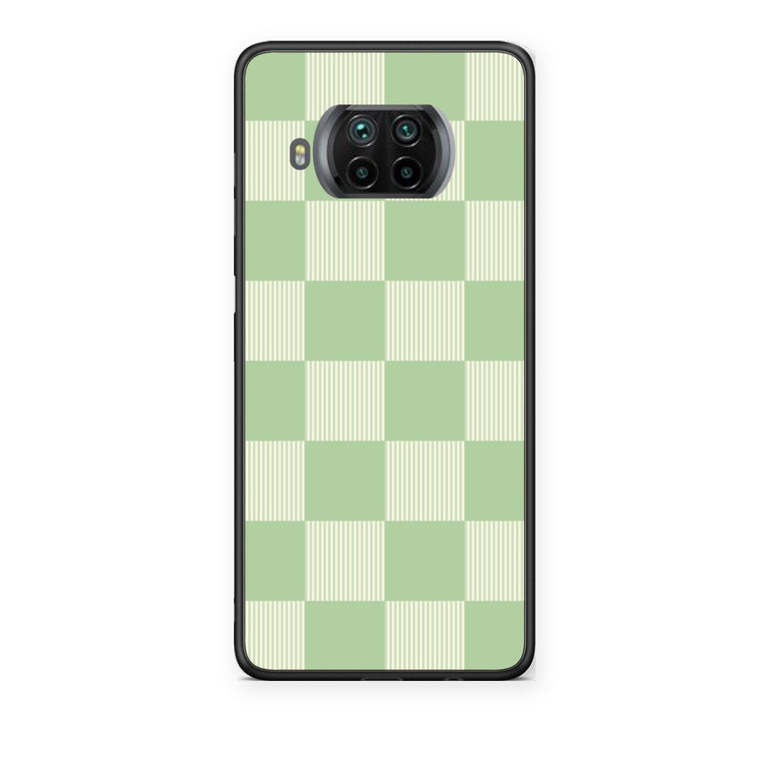 Θήκη Xiaomi Mi 10T Lite Sage and Cream Striped Checks από τη Smartfits με σχέδιο στο πίσω μέρος και μαύρο περίβλημα | Xiaomi Mi 10T Lite Sage and Cream Striped Checks case with colorful back and black bezels