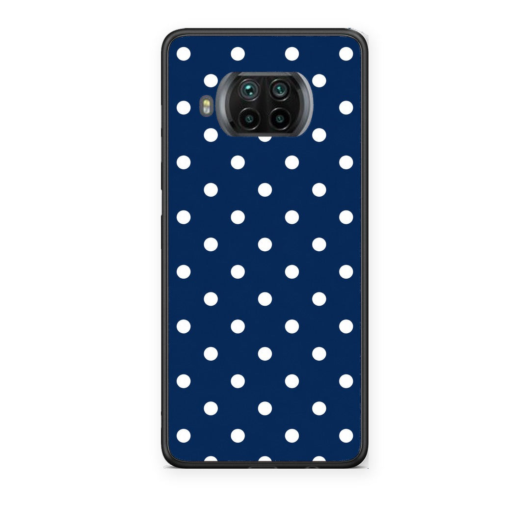 Θήκη Xiaomi Mi 10T Lite White Small Polka Dots on Navy από τη Smartfits με σχέδιο στο πίσω μέρος και μαύρο περίβλημα | Xiaomi Mi 10T Lite White Small Polka Dots on Navy case with colorful back and black bezels