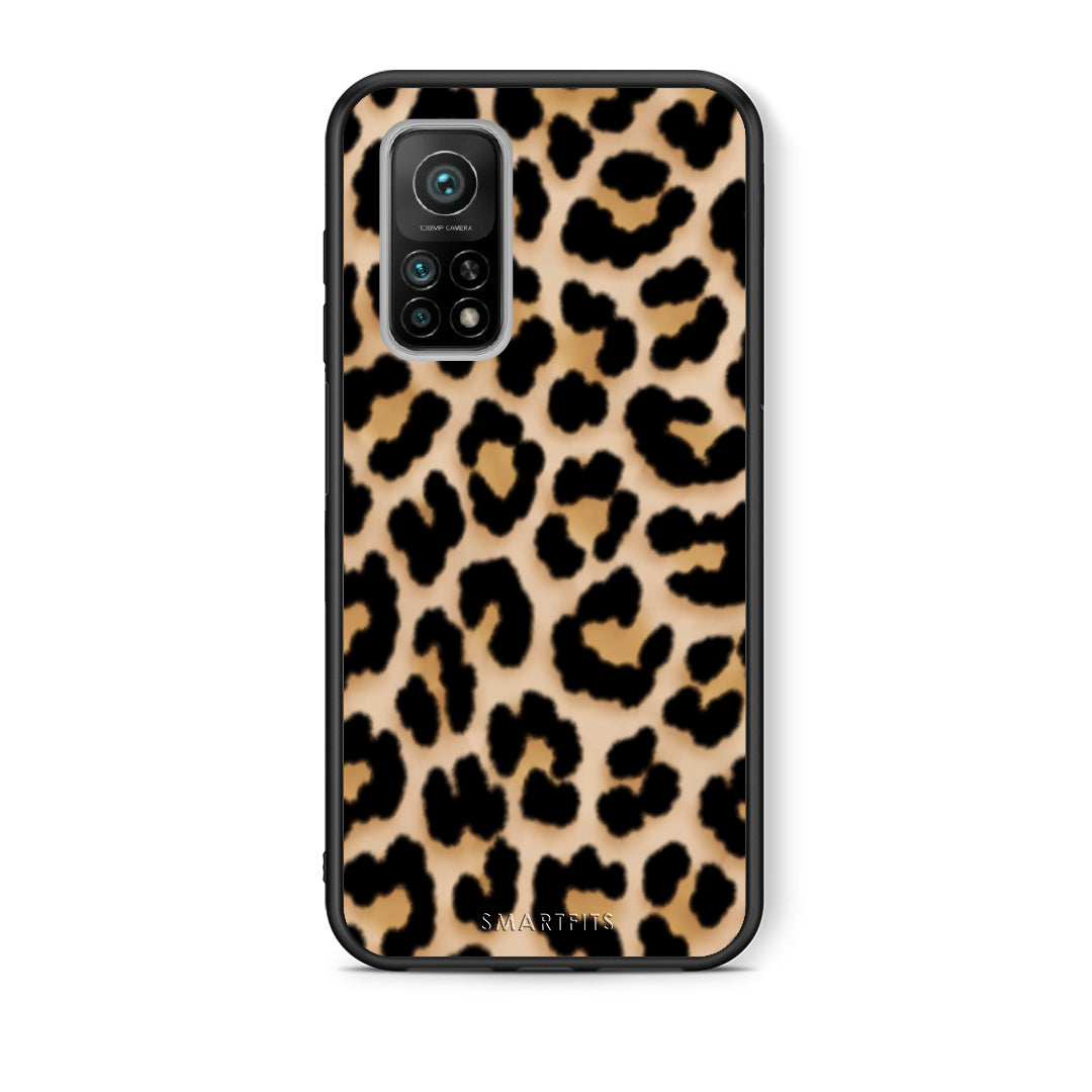 Θήκη Xiaomi Mi 10T / 10T Pro Leopard Print Tan Small από τη Smartfits με σχέδιο στο πίσω μέρος και μαύρο περίβλημα | Xiaomi Mi 10T / 10T Pro Leopard Print Tan Small case with colorful back and black bezels