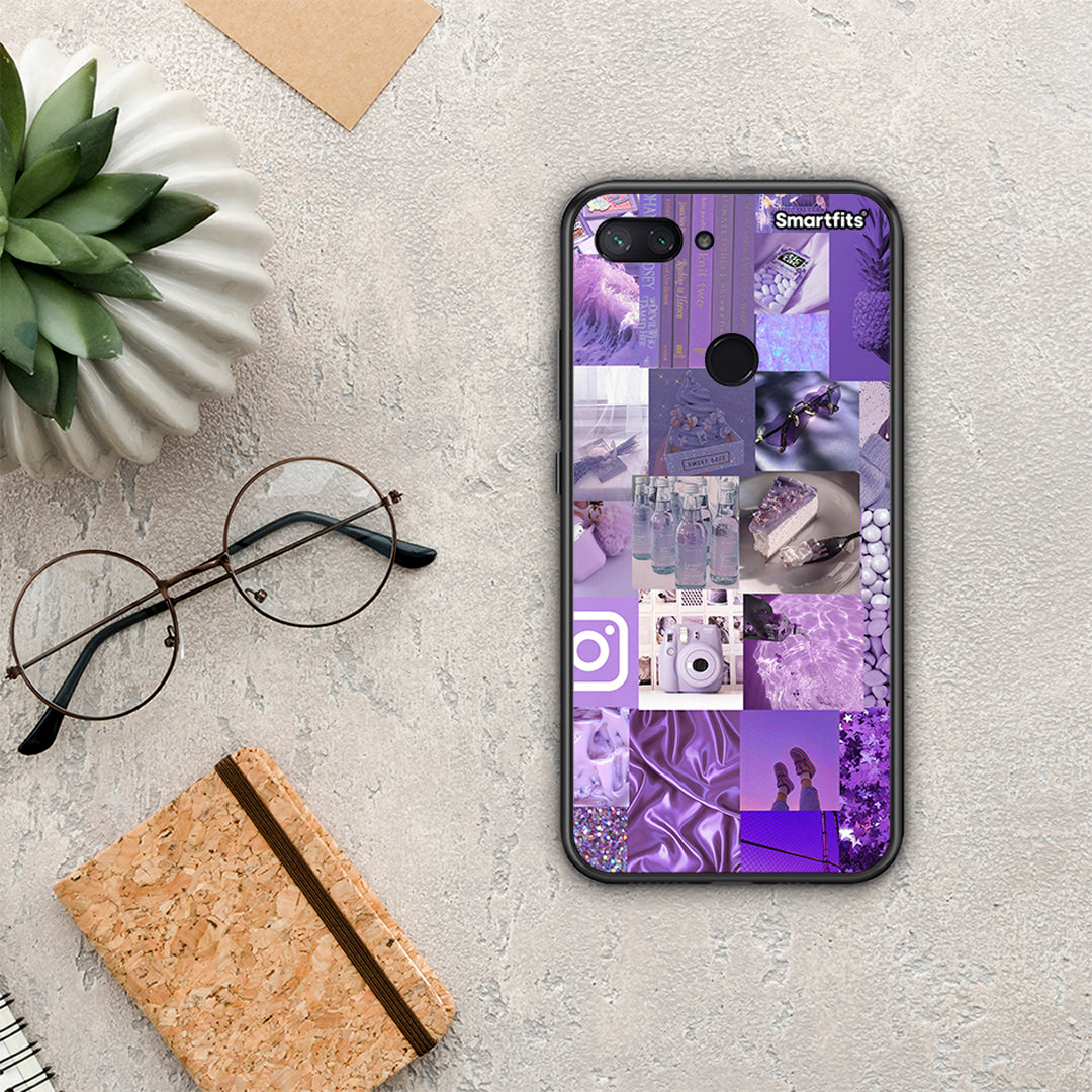Purple Aesthetic Collage - Xiaomi Mi 8 Lite θήκη