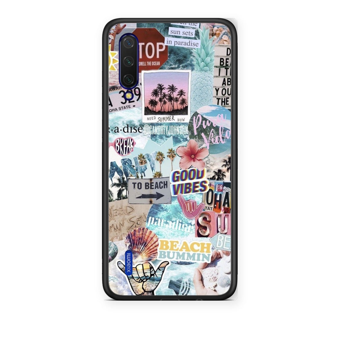 Θήκη Xiaomi Mi 9 Lite Summer Vibes από τη Smartfits με σχέδιο στο πίσω μέρος και μαύρο περίβλημα | Xiaomi Mi 9 Lite Summer Vibes case with colorful back and black bezels
