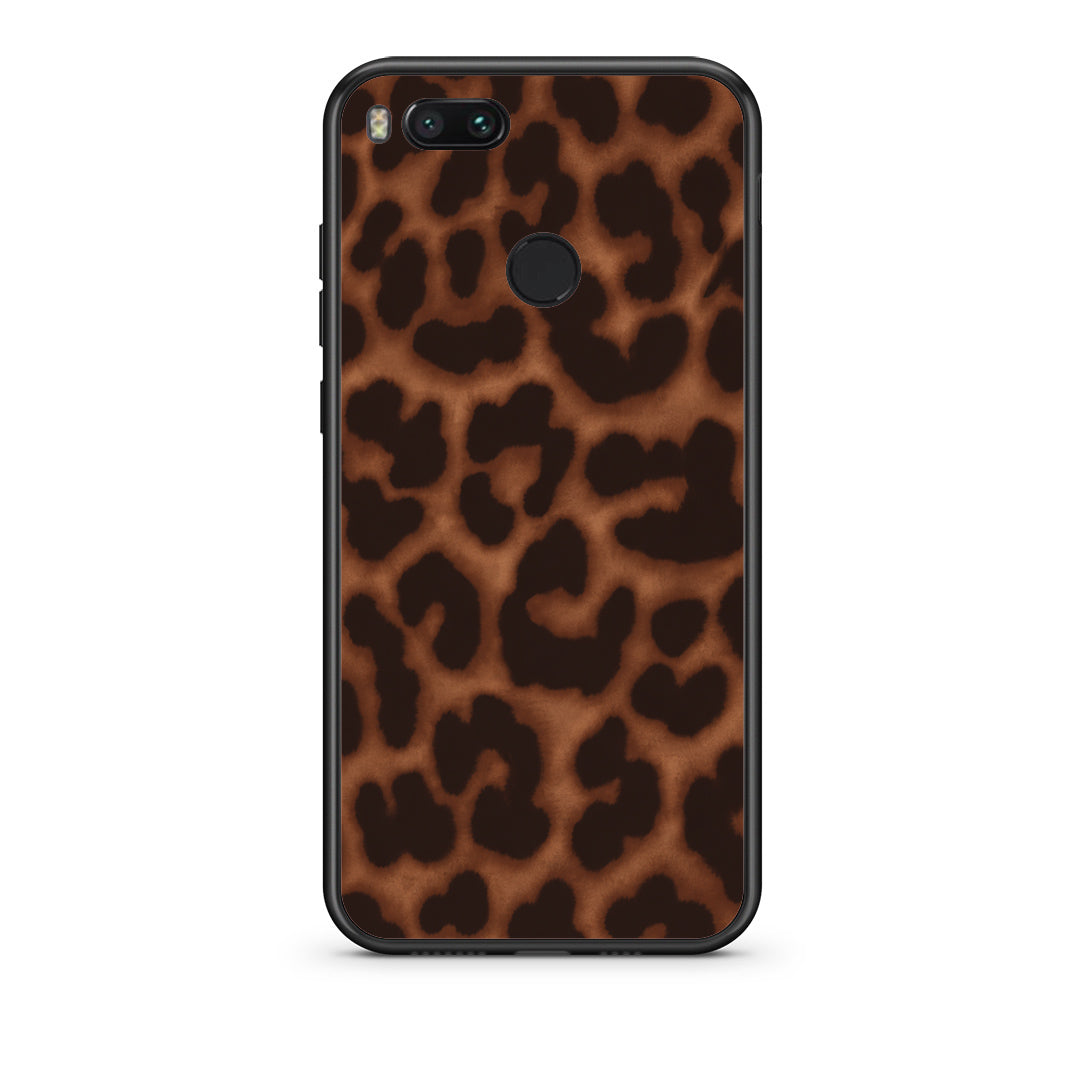 Θήκη Xiaomi Mi A1 Leopard Print Dark Brown από τη Smartfits με σχέδιο στο πίσω μέρος και μαύρο περίβλημα | Xiaomi Mi A1 Leopard Print Dark Brown case with colorful back and black bezels