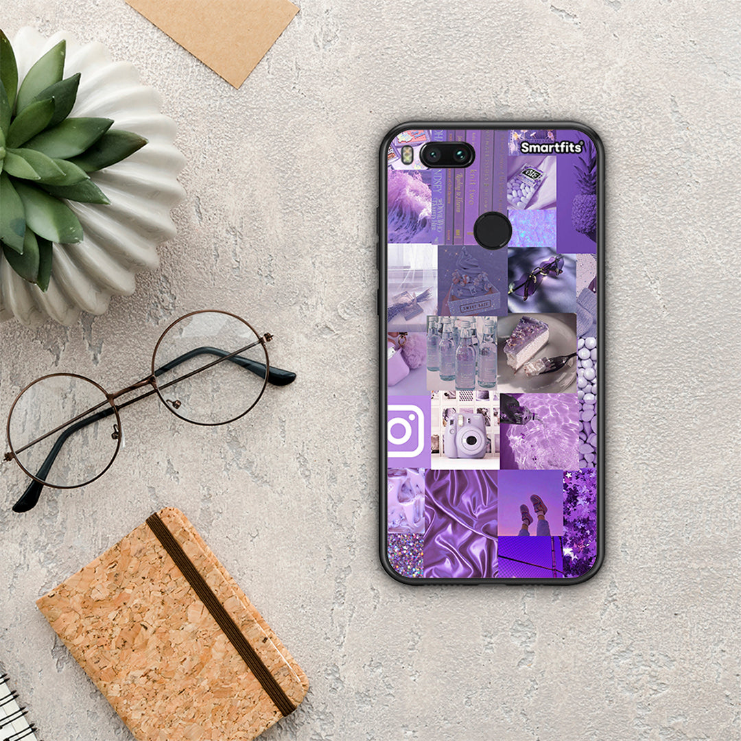 Purple Aesthetic Collage - Xiaomi Mi A1 θήκη