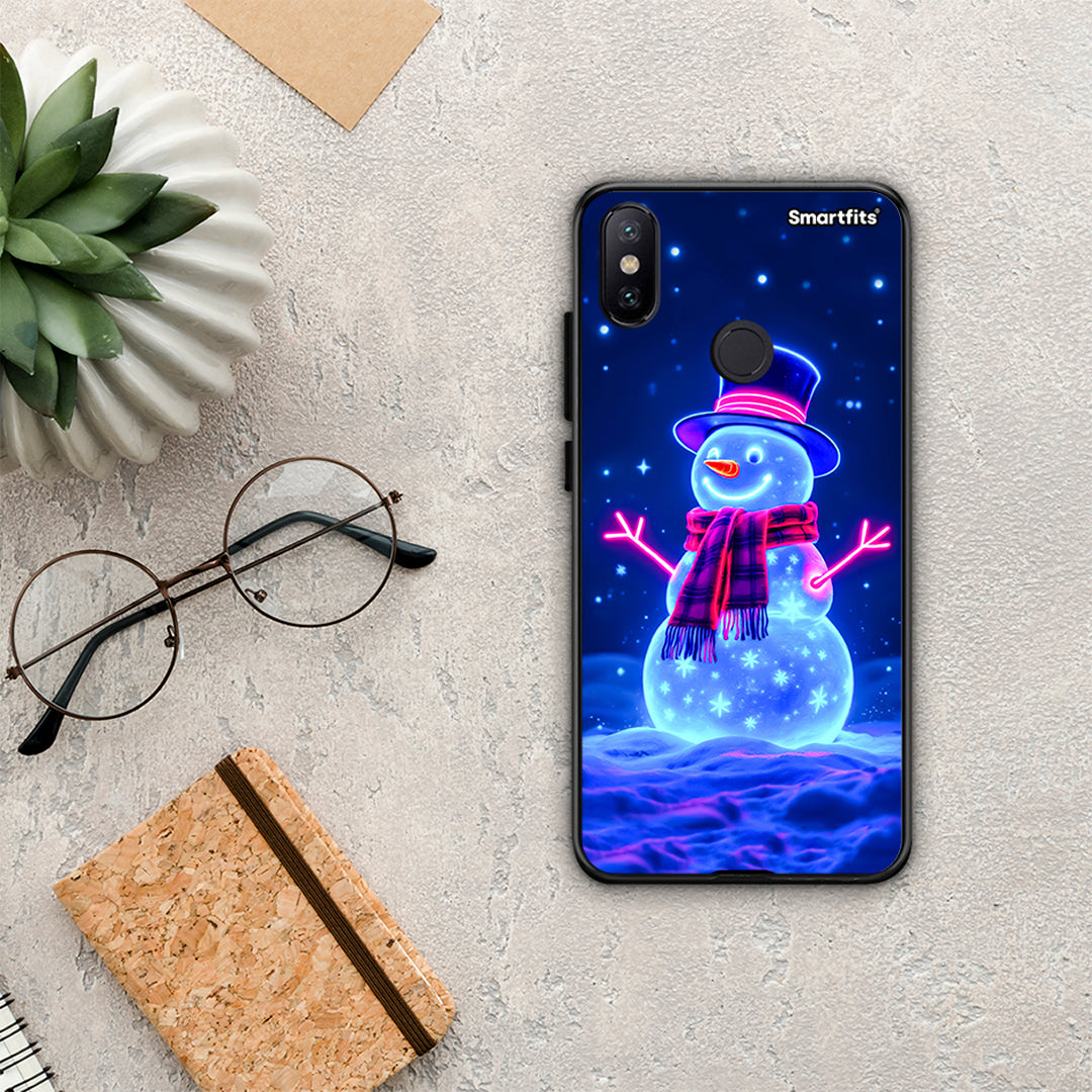 Christmas Neon Snowman - Xiaomi Mi A2 θήκη