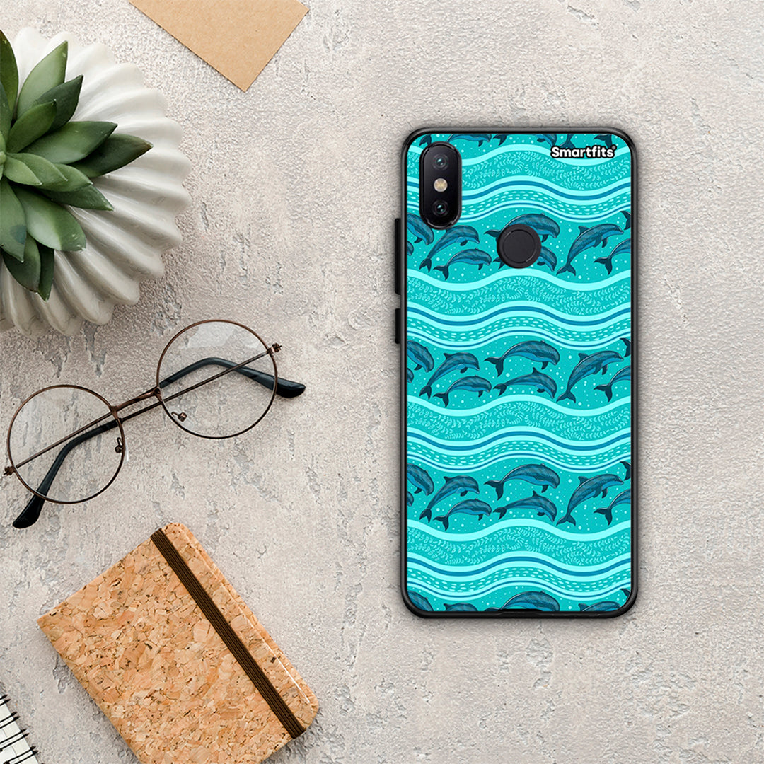 Swimming Dolphins - Xiaomi Mi A2 θήκη