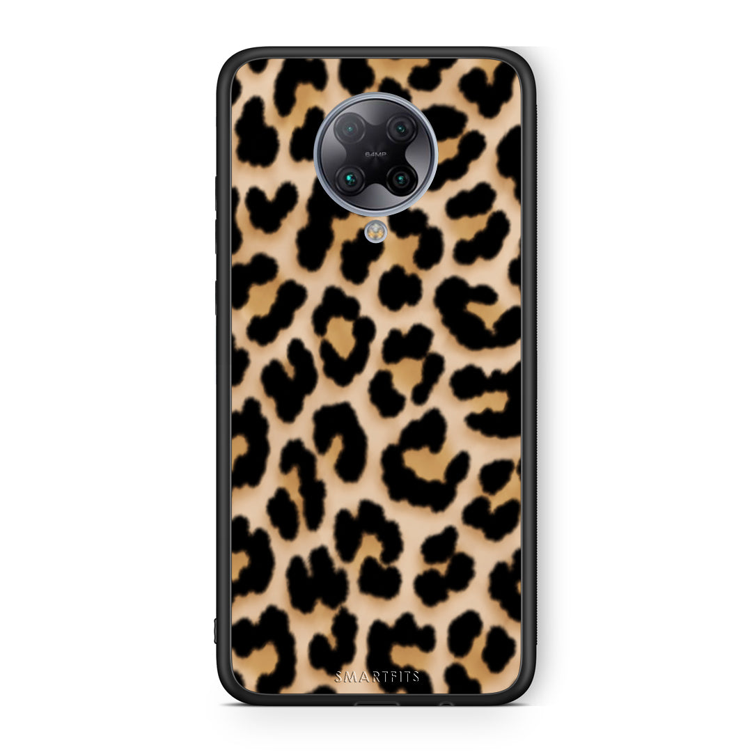 Θήκη Xiaomi Poco F2 Pro Leopard Print Tan Small από τη Smartfits με σχέδιο στο πίσω μέρος και μαύρο περίβλημα | Xiaomi Poco F2 Pro Leopard Print Tan Small case with colorful back and black bezels