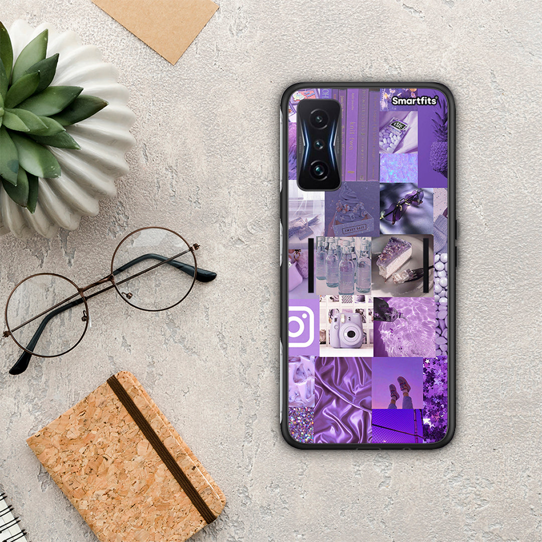 Purple Aesthetic Collage - Xiaomi Poco F4 GT θήκη