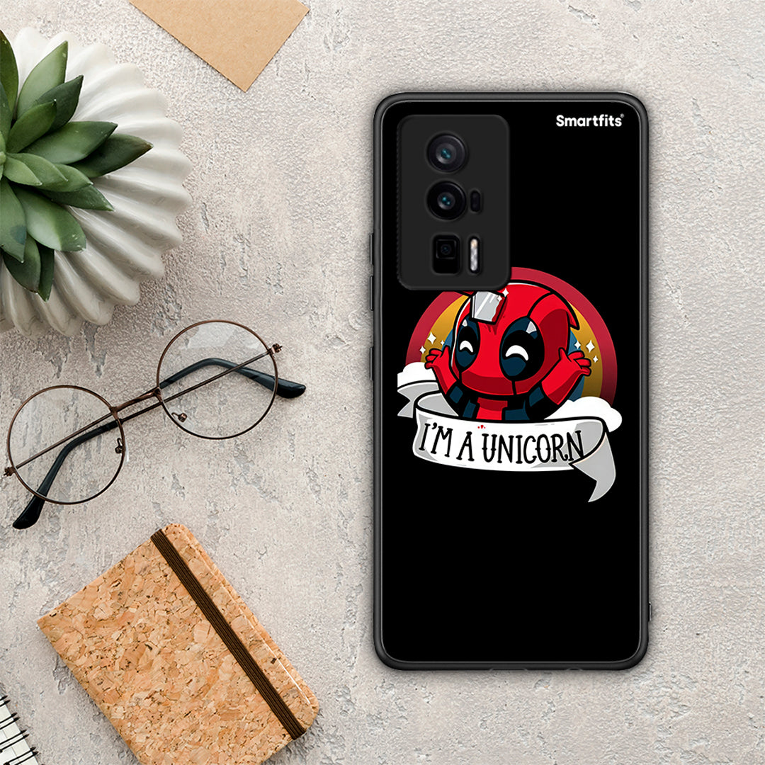 Θήκη Xiaomi Poco F5 Pro / Redmi K60 Pro Unicorn Deadpool από τη Smartfits με σχέδιο στο πίσω μέρος και μαύρο περίβλημα | Xiaomi Poco F5 Pro / Redmi K60 Pro Unicorn Deadpool Case with Colorful Back and Black Bezels