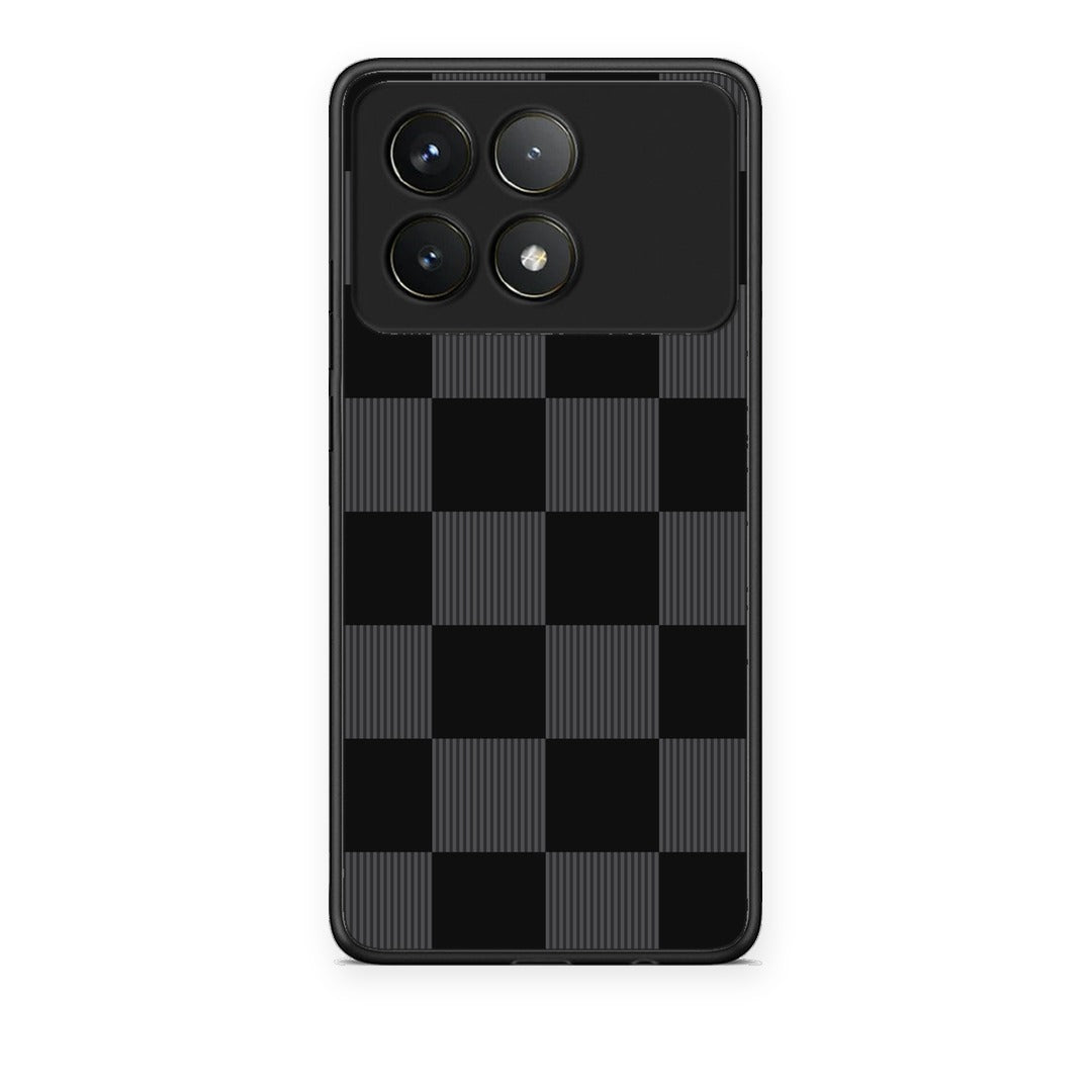 Θήκη Xiaomi Poco F6 Pro 5G Black and Charcoal Striped Checks από τη Smartfits με σχέδιο στο πίσω μέρος και μαύρο περίβλημα | Xiaomi Poco F6 Pro 5G Black and Charcoal Striped Checks case with colorful back and black bezels