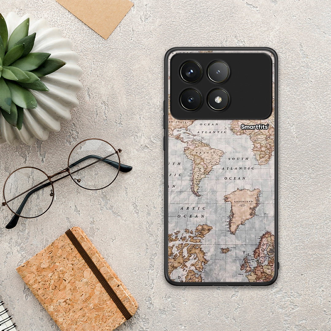World Map - Xiaomi Poco F6 Pro 5G θήκη