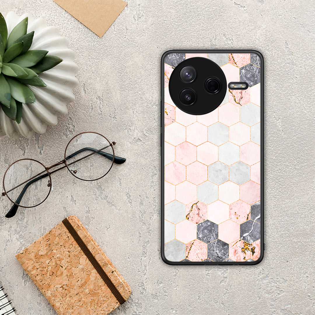 Marble Hexagon Pink - Xiaomi Poco F7 Pro θήκη