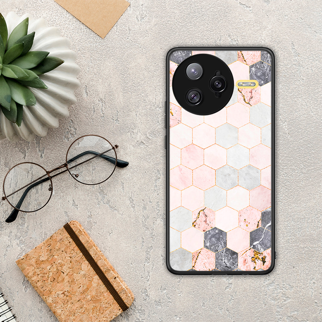 Marble Hexagon Pink - Xiaomi Poco F7 Ultra θήκη