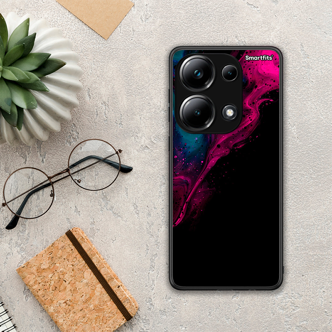 Watercolor Pink Black - Xiaomi Redmi Note 13 Pro 4G θήκη