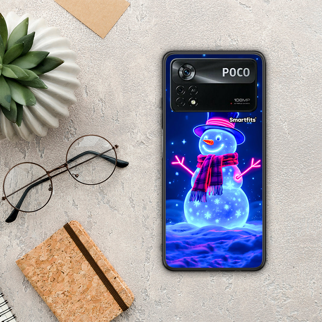 Christmas Neon Snowman - Xiaomi Poco X4 Pro 5G θήκη