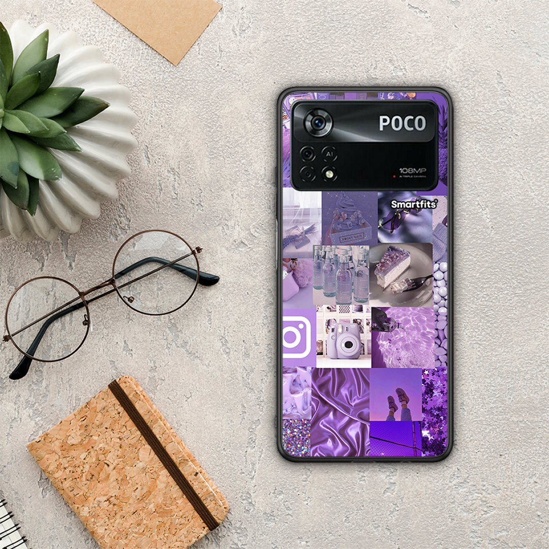 Purple Aesthetic Collage - Xiaomi Poco X4 Pro 5G θήκη