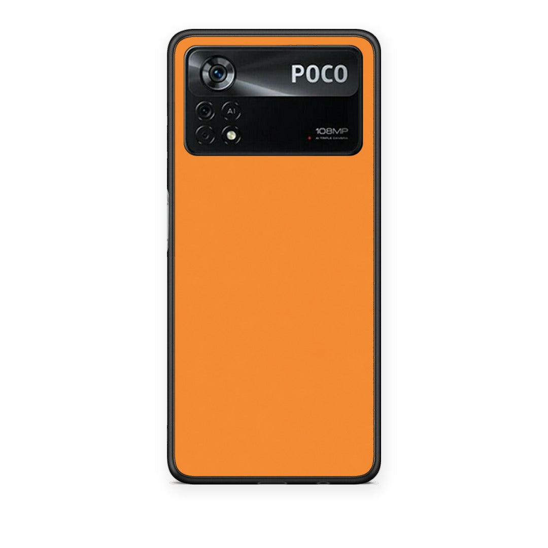 Θήκη Xiaomi Poco X4 Pro 5G Tangerine Orange από τη Smartfits με σχέδιο στο πίσω μέρος και μαύρο περίβλημα | Xiaomi Poco X4 Pro 5G Tangerine Orange case with colorful back and black bezels