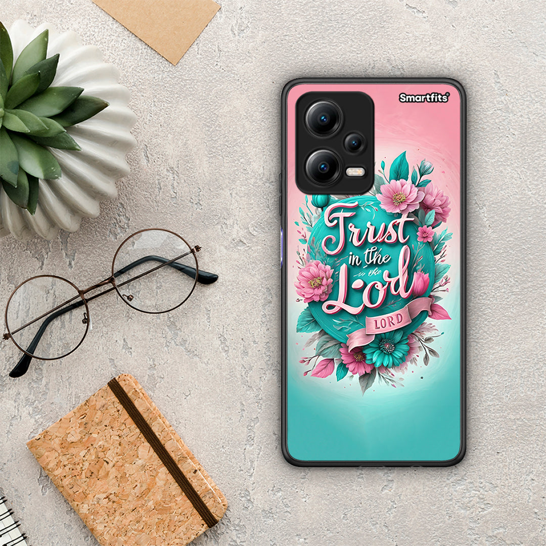 Θήκη Xiaomi Poco X5 5G Dual Lord Trust από τη Smartfits με σχέδιο στο πίσω μέρος και μαύρο περίβλημα | Xiaomi Poco X5 5G Dual Lord Trust Case with Colorful Back and Black Bezels