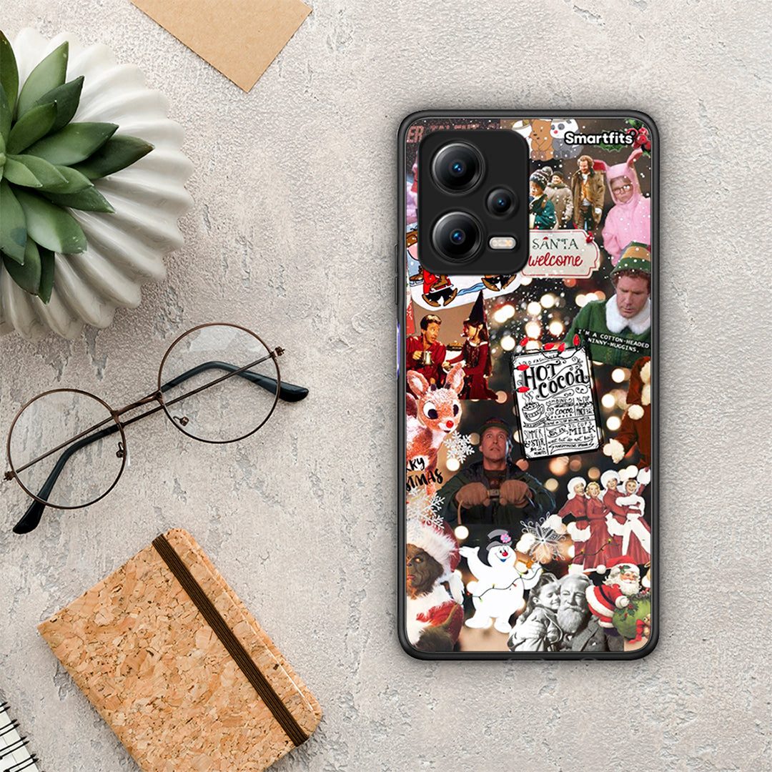 Θήκη Xiaomi Redmi Note 12 5G Xmas Movies από τη Smartfits με σχέδιο στο πίσω μέρος και μαύρο περίβλημα | Xiaomi Redmi Note 12 5G Xmas Movies Case with Colorful Back and Black Bezels