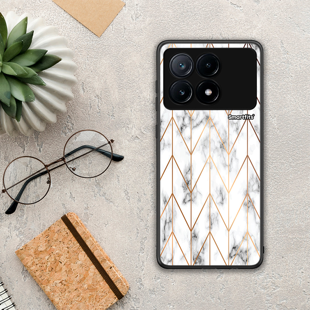 Marble Gold Geometric - Xiaomi Poco X6 Pro 5G θήκη