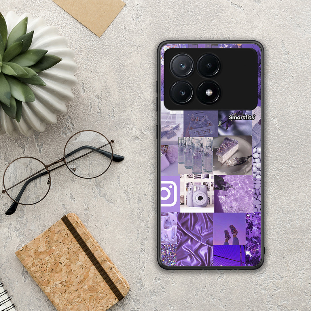 Purple Aesthetic Collage - Xiaomi Poco X6 Pro 5G θήκη