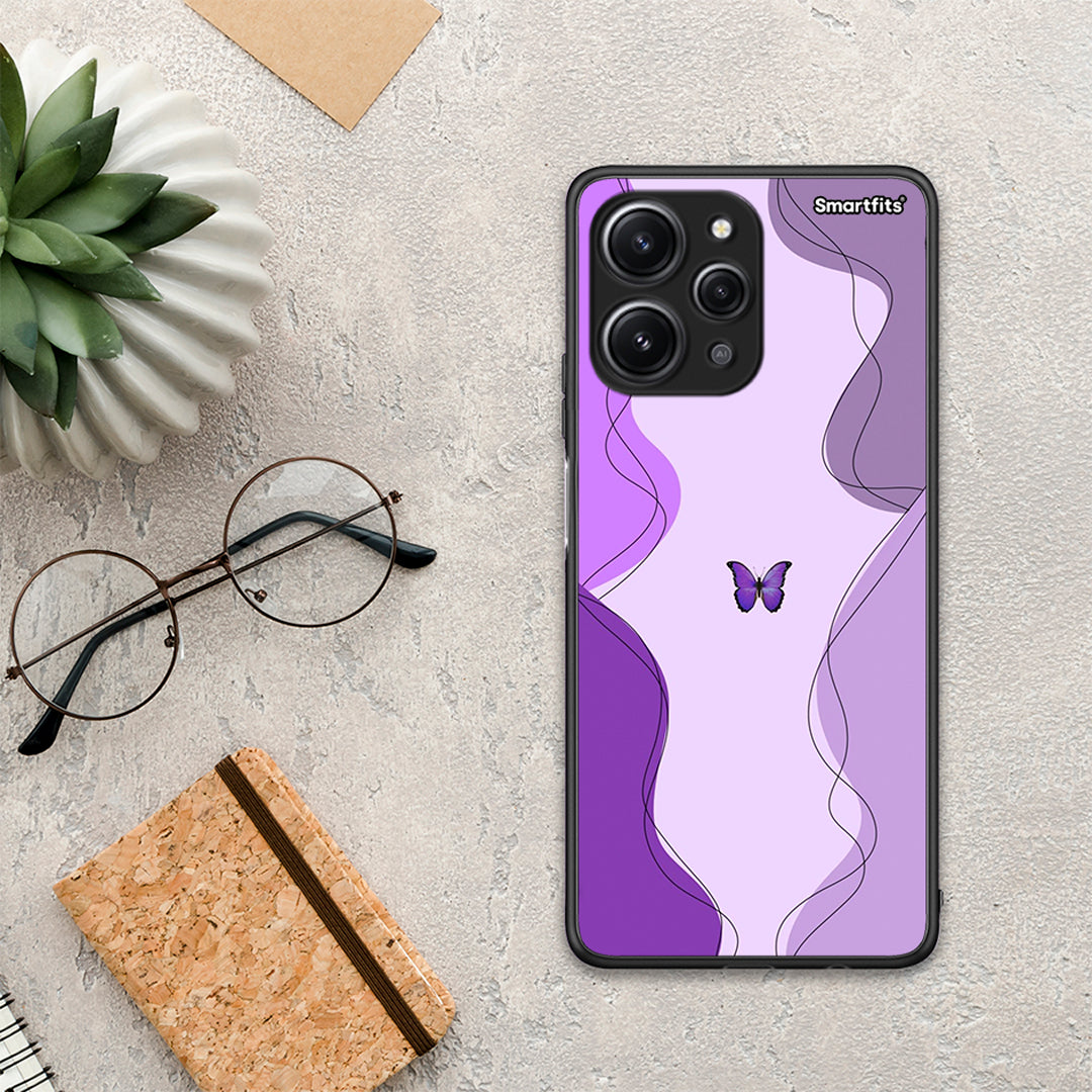 Purple Mariposa - Xiaomi Redmi 12 4G θήκη