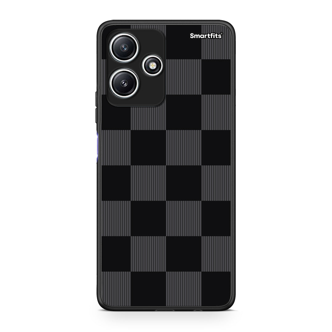 Θήκη Xiaomi Redmi 12 5G Black and Charcoal Striped Checks από τη Smartfits με σχέδιο στο πίσω μέρος και μαύρο περίβλημα | Xiaomi Redmi 12 5G Black and Charcoal Striped Checks case with colorful back and black bezels
