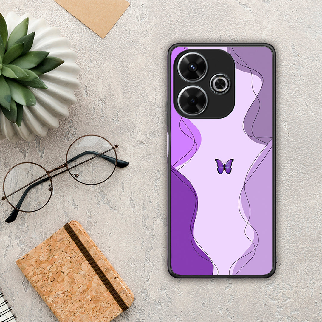 Purple Mariposa - Xiaomi Redmi 13 θήκη