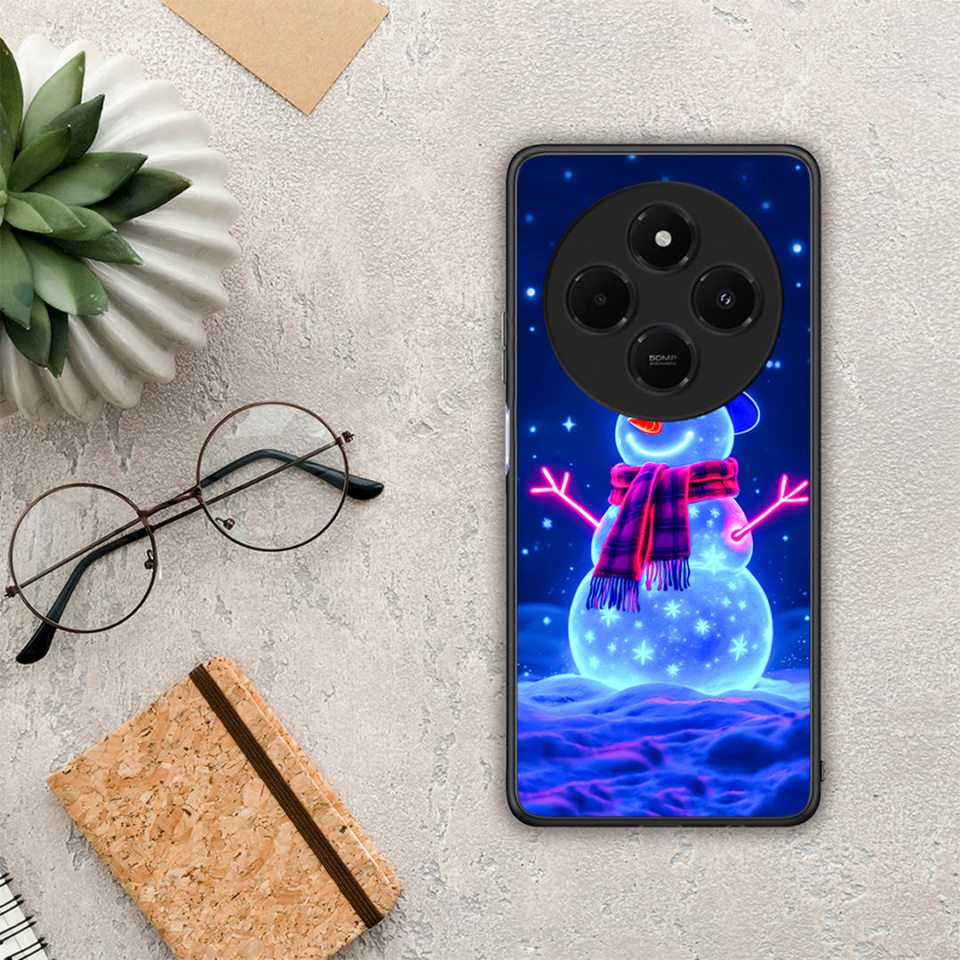 Christmas Neon Snowman - Xiaomi Redmi 14C NFC / A3 Pro / Poco 75 4G / 5G θήκη