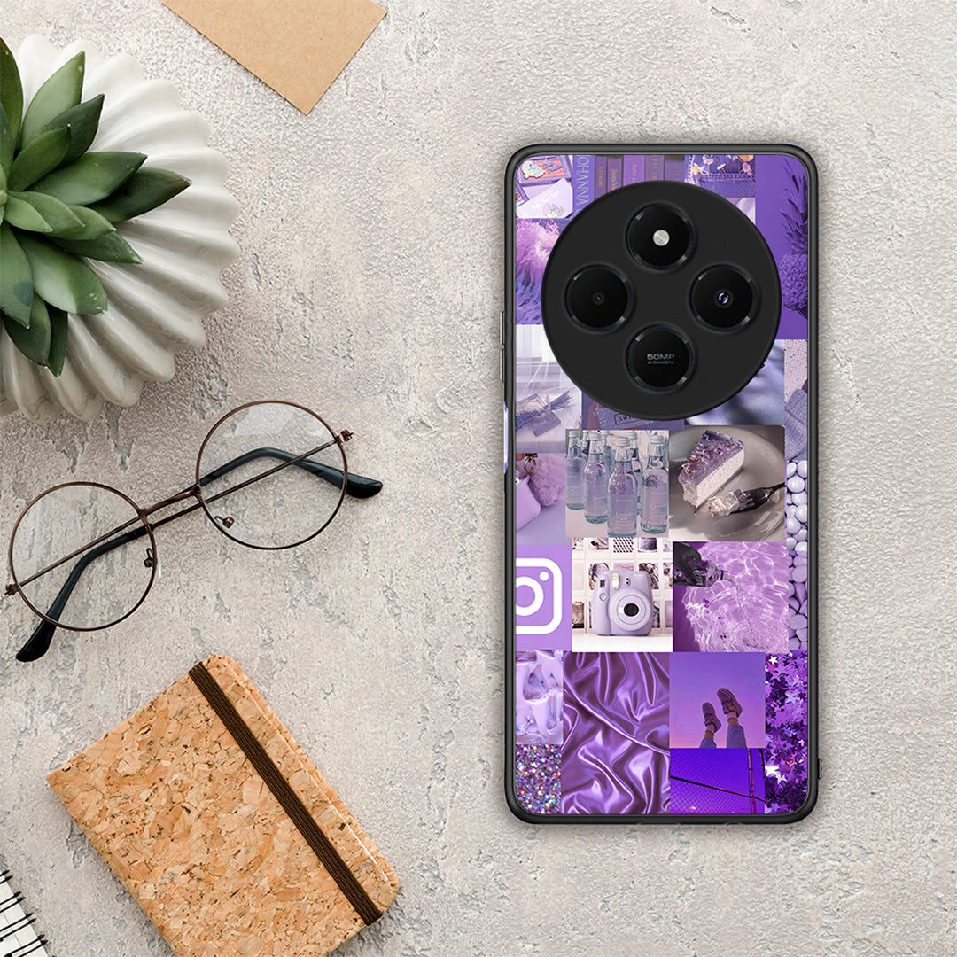 Purple Aesthetic Collage - Xiaomi Redmi 14C NFC / A3 Pro / Poco 75 4G / 5G θήκη