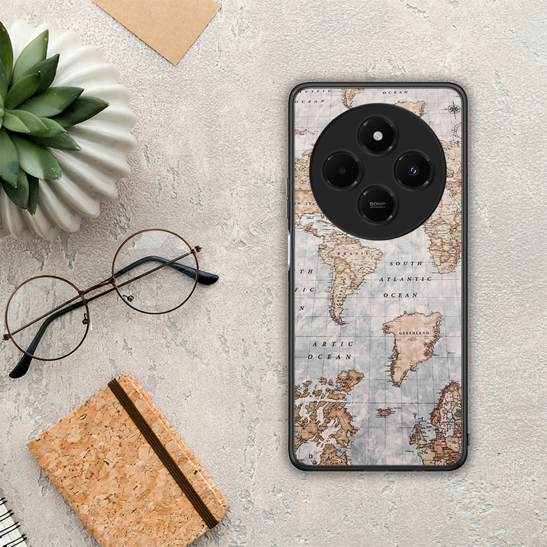 World Map - Xiaomi Redmi 14C NFC / A3 Pro / Poco 75 4G / 5G θήκη