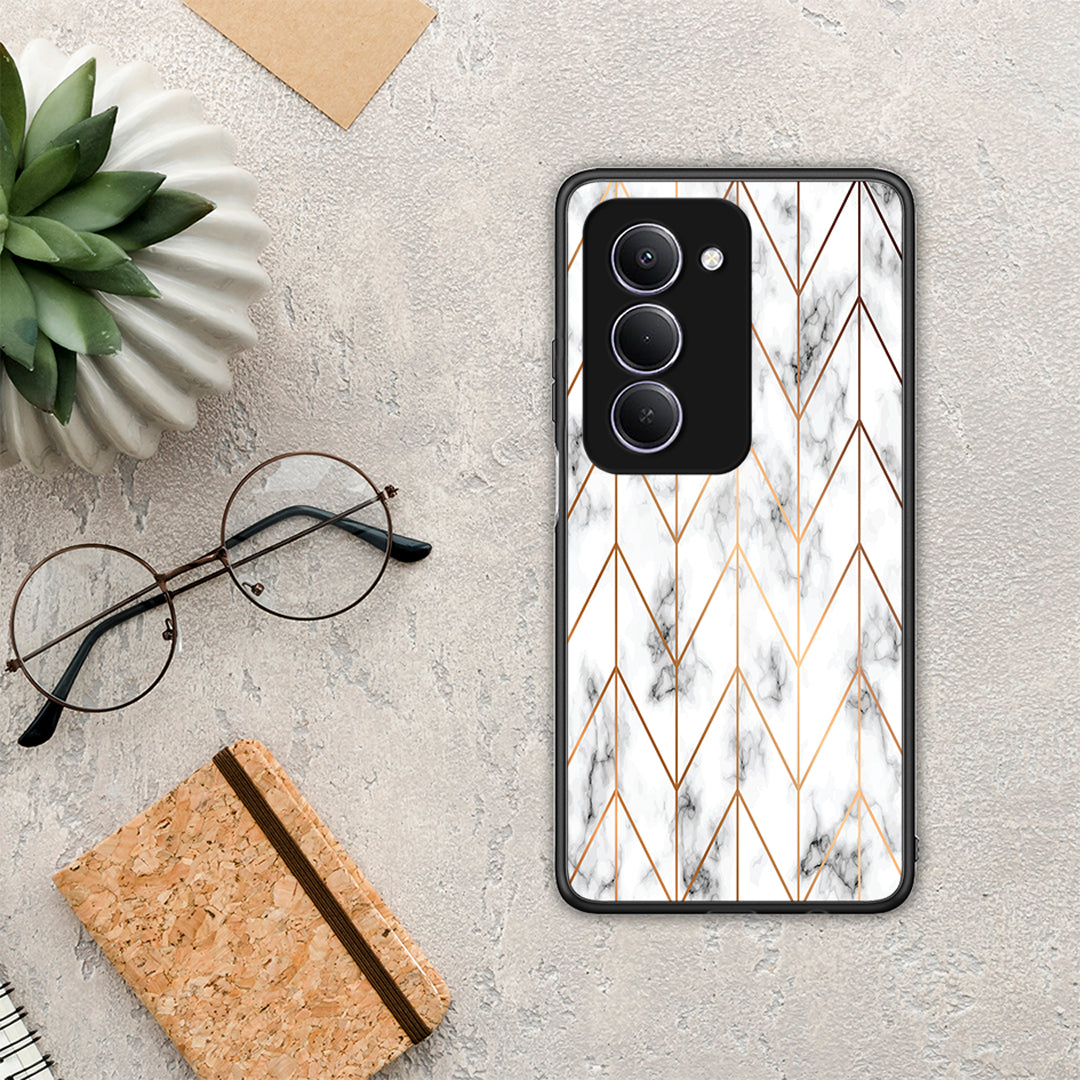 Marble Gold Geometric - Xiaomi Redmi 15 θήκη